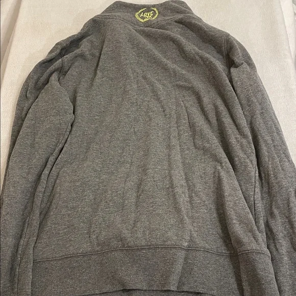 Victoria's Secret PINK Gray Pullover with Navy Logo Trim - Picture 7 of 7